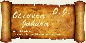 Olivera Jahura vizit kartica